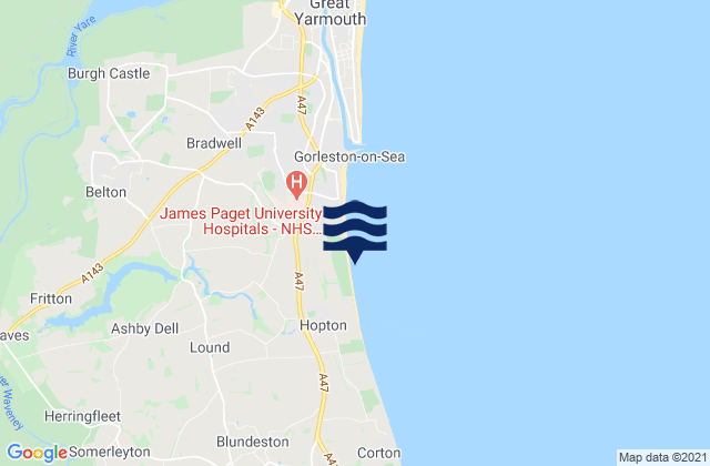 Mapa de mareas Loddon, United Kingdom
