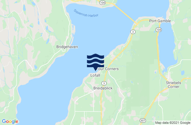 Mapa de mareas Lofall, United States