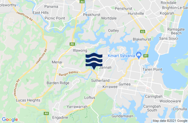 Mapa de mareas Loftus, Australia