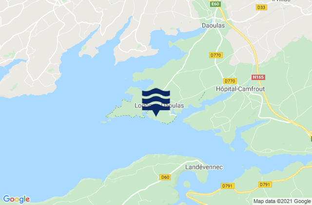 Mapa de mareas Logonna-Daoulas, France