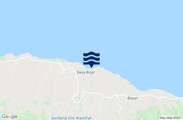 Mapa de mareas Loloan, Indonesia