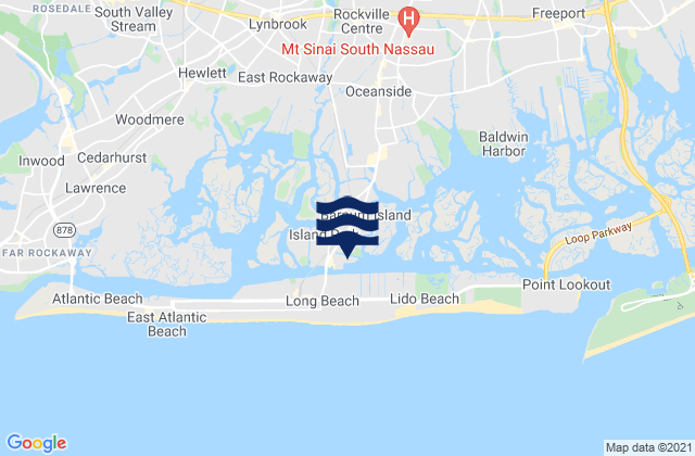 Mapa de mareas Long Beach (Inside), United States