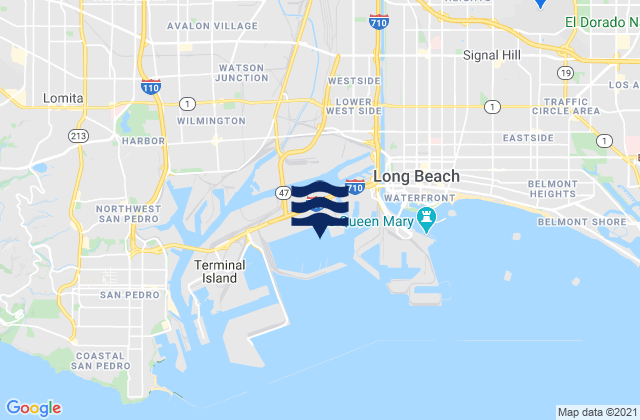 Mapa de mareas Long Beach (Terminal Island), United States