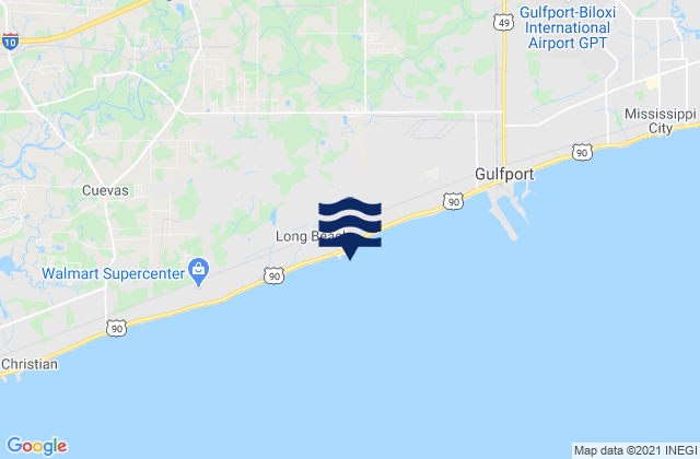 Mapa de mareas Long Beach Harbor, United States