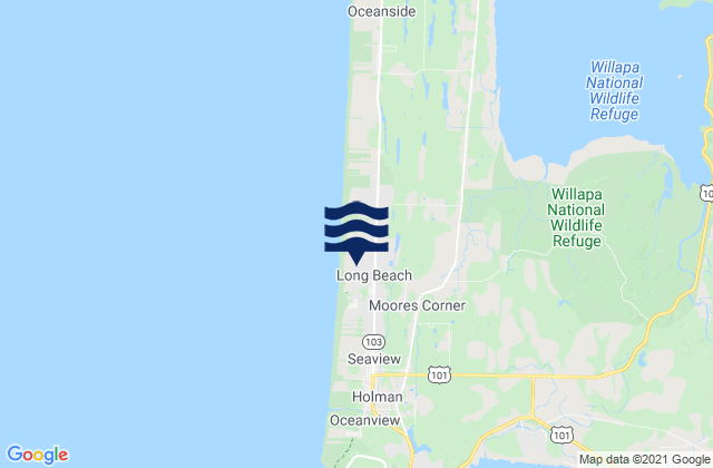 Mapa de mareas Long Beach, United States