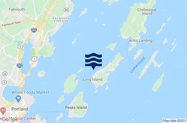Mapa de mareas Long Island, United States
