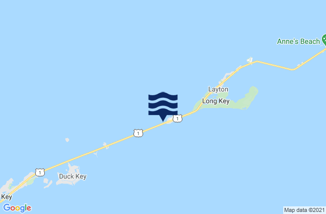 Mapa de mareas Long Key Western End, United States