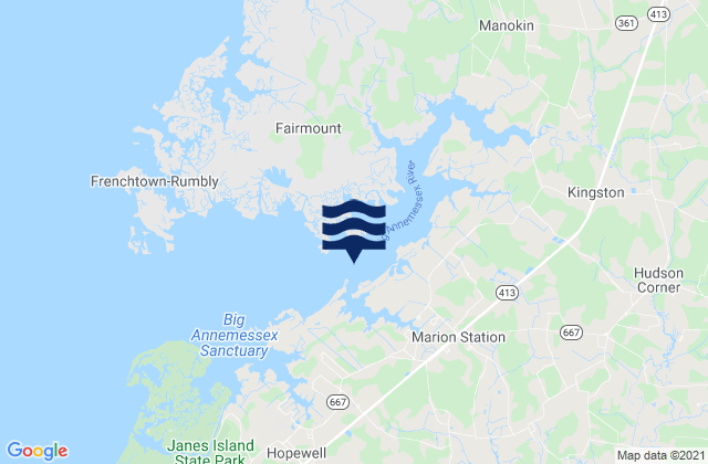 Mapa de mareas Long Point (Big Annemessex River), United States
