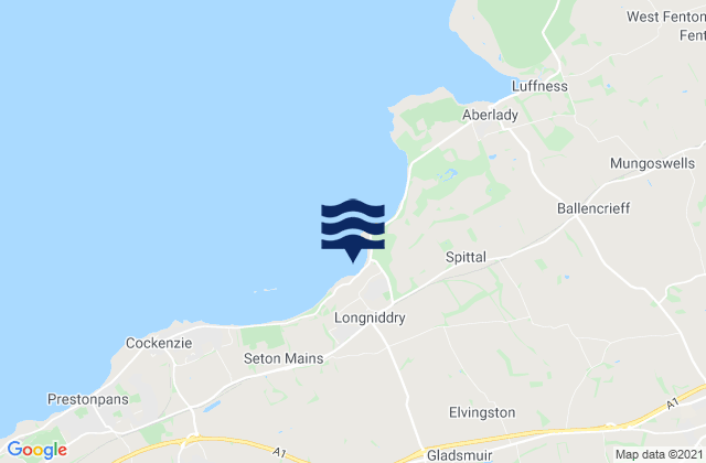 Mapa de mareas Longniddry, United Kingdom