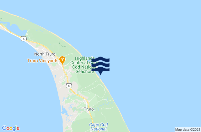 Mapa de mareas Longnook Beach Truro, United States