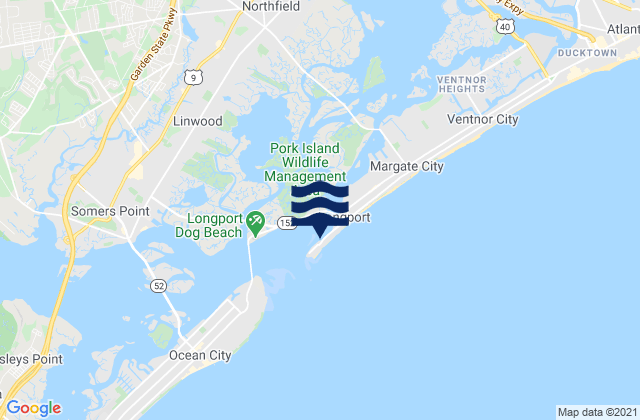 Mapa de mareas Longport (inside Great Egg Harbor Inlet), United States