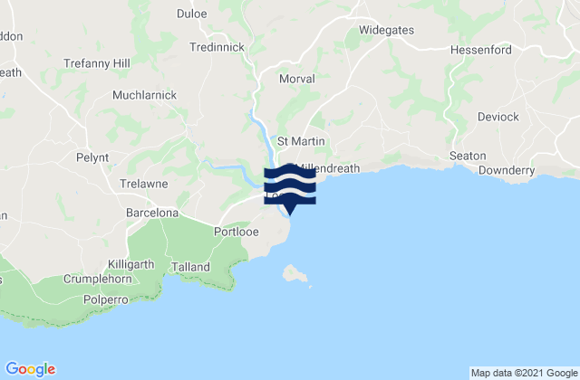 Mapa de mareas Looe Beach, United Kingdom