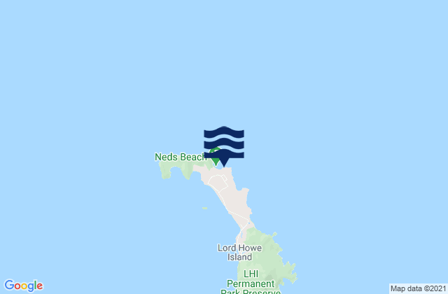 Mapa de mareas Lord Howe Island, Australia