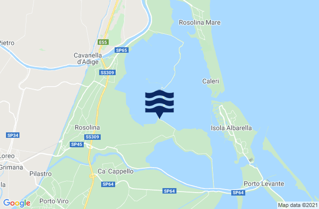 Mapa de mareas Loreo, Italy
