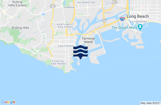 Mapa de mareas Los Angeles (outer Harbor), United States