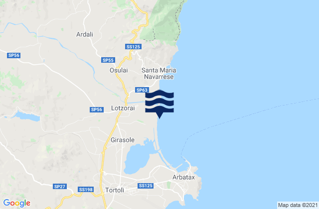 Mapa de mareas Lotzorai, Italy