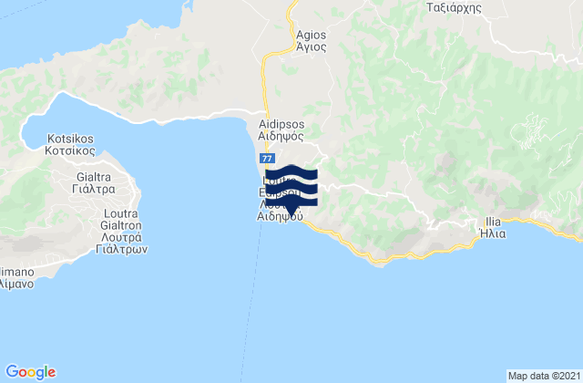Mapa de mareas Loutrá Aidhipsoú, Greece