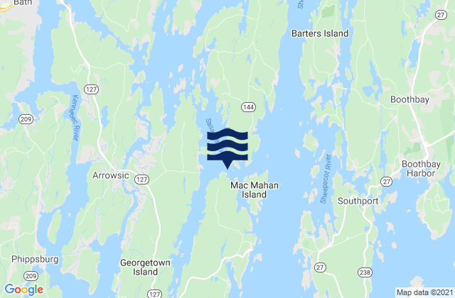 Mapa de mareas Lowe Point NE of Sasanoa River, United States