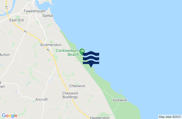 Mapa de mareas Lowick, United Kingdom