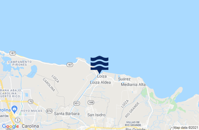 Mapa de mareas Loíza Barrio-Pueblo, Puerto Rico