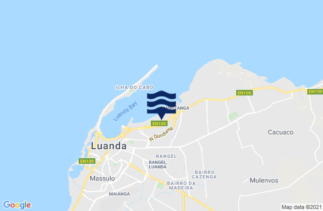 Mapa de mareas Luanda Province, Angola