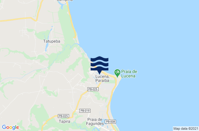 Mapa de mareas Lucena, Brazil