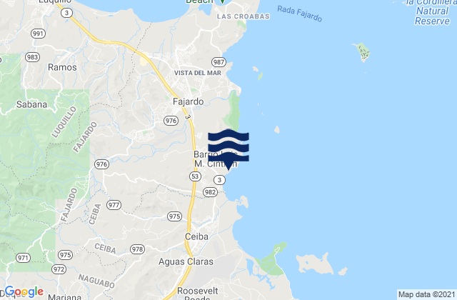 Mapa de mareas Luis M. Cintron, Puerto Rico