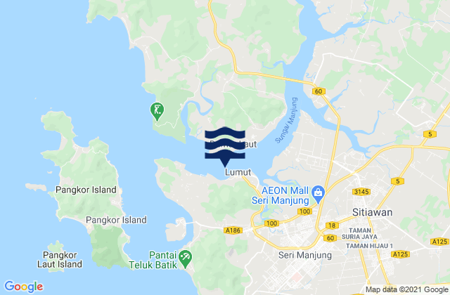 Mapa de mareas Lumut, Malaysia