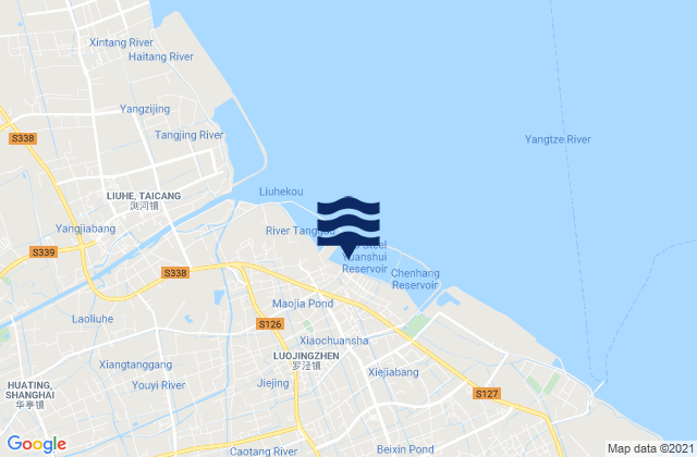 Mapa de mareas Luojing, China