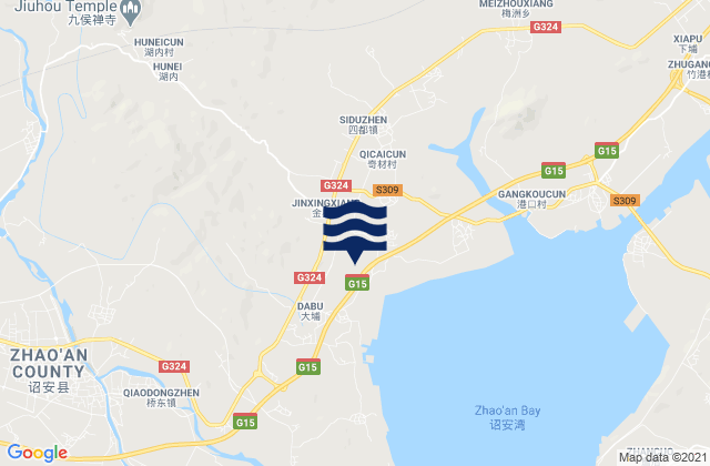 Mapa de mareas Lushikeng, China