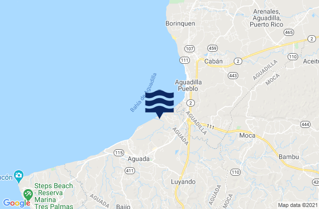 Mapa de mareas Luyando, Puerto Rico
