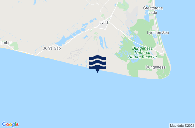 Mapa de mareas Lydd, United Kingdom