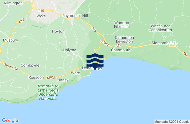 Mapa de mareas Lyme Regis, United Kingdom