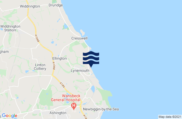 Mapa de mareas Lynemouth, United Kingdom