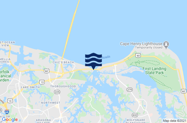 Mapa de mareas Lynnhaven Inlet bridge, United States