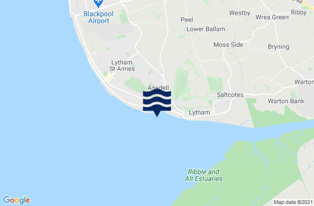 Mapa de mareas Lytham St Annes, United Kingdom
