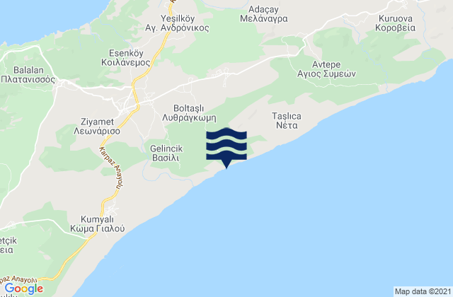 Mapa de mareas Lythrágkomi, Cyprus