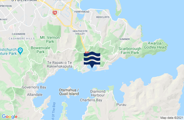 Mapa de mareas Lyttelton Harbour, New Zealand