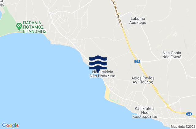 Mapa de mareas Lákkoma, Greece