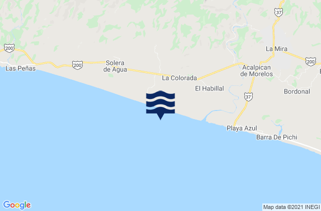Mapa de mareas Lázaro Cárdenas, Mexico