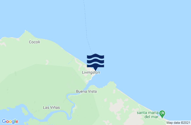 Mapa de mareas Lívingston, Guatemala