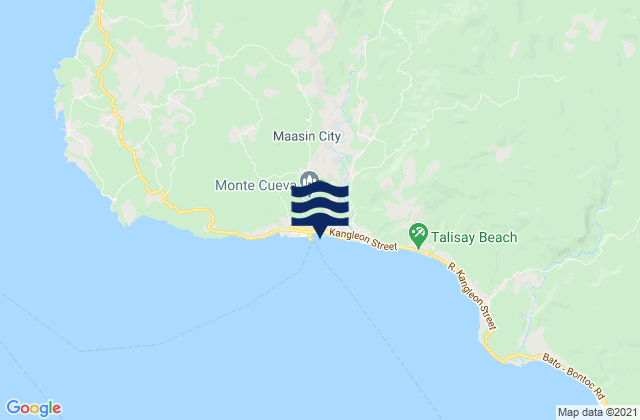 Mapa de mareas Maasin, Philippines
