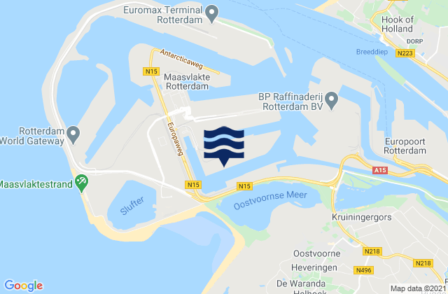 Mapa de mareas Maasvlakte, Netherlands