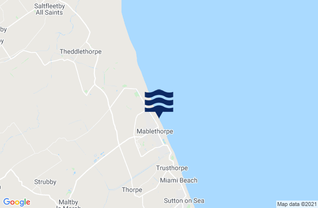 Mapa de mareas Mablethorpe, United Kingdom