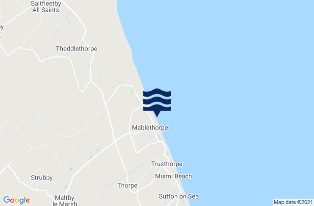 Mapa de mareas Mablethorpe Town Beach, United Kingdom