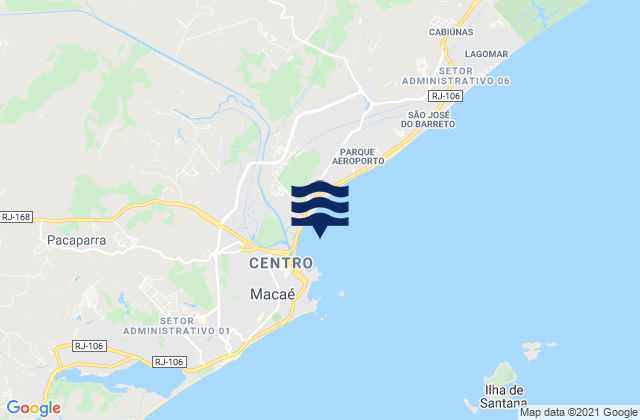 Mapa de mareas Macae, Brazil