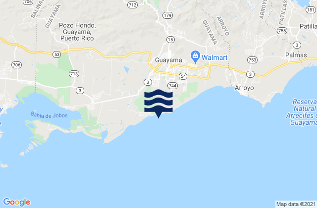 Mapa de mareas Machete Barrio, Puerto Rico