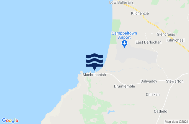 Mapa de mareas Machrihanish, United Kingdom
