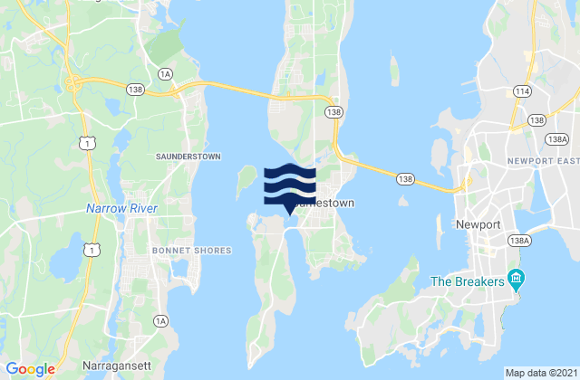 Mapa de mareas Mackerel Cove, United States
