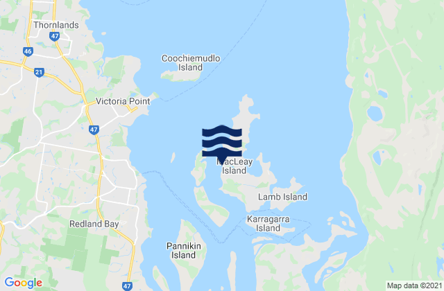 Mapa de mareas Macleay Island, Australia